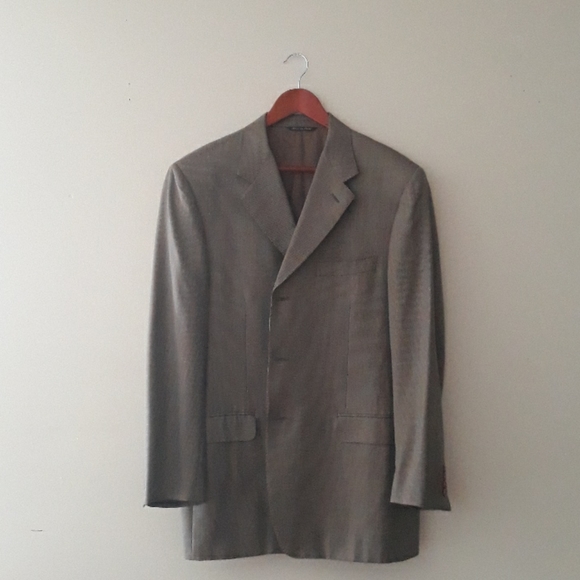 Canali  Pattern Silk Wool Three Button Blazer - Picture 10 of 11